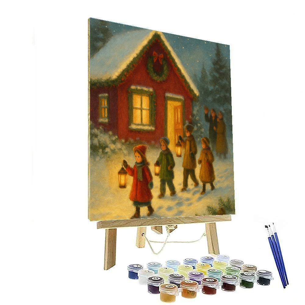 Cranberry Cottage Lantern Walk paint by number