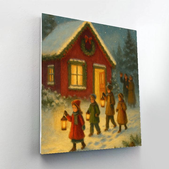 Cranberry Cottage Lantern Walk paint by number
