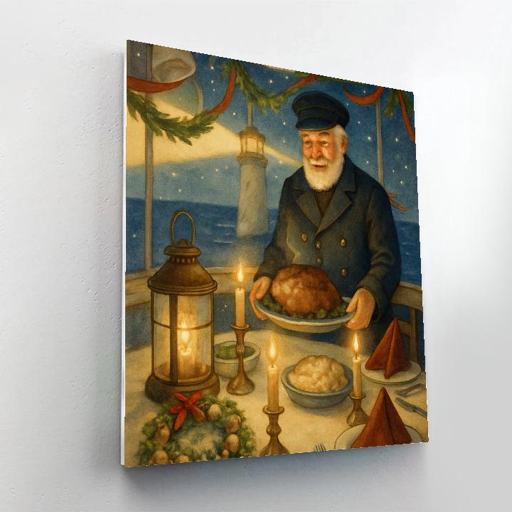 Evergreen Lighthouse Feast paint by numbers