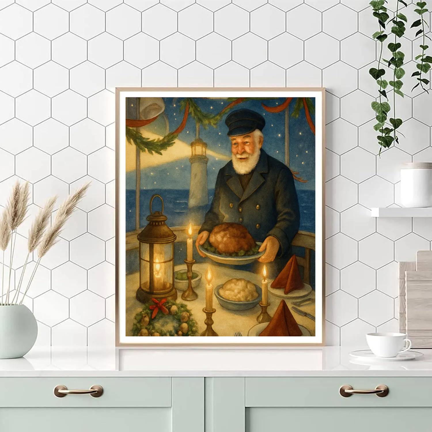 Evergreen Lighthouse Feast paint by numbers