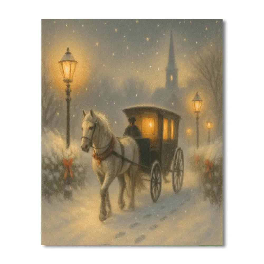 Carriage Through Frost Lane painting number kit