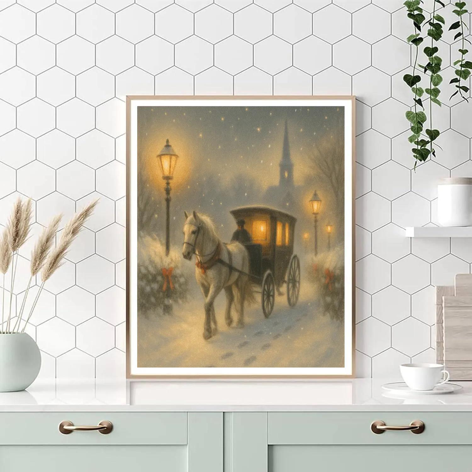 Carriage Through Frost Lane painting number kit