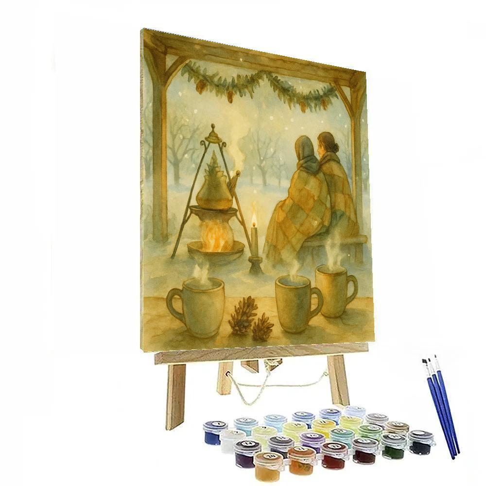 Fir Needle Tea Pavilion Paint by numbers art