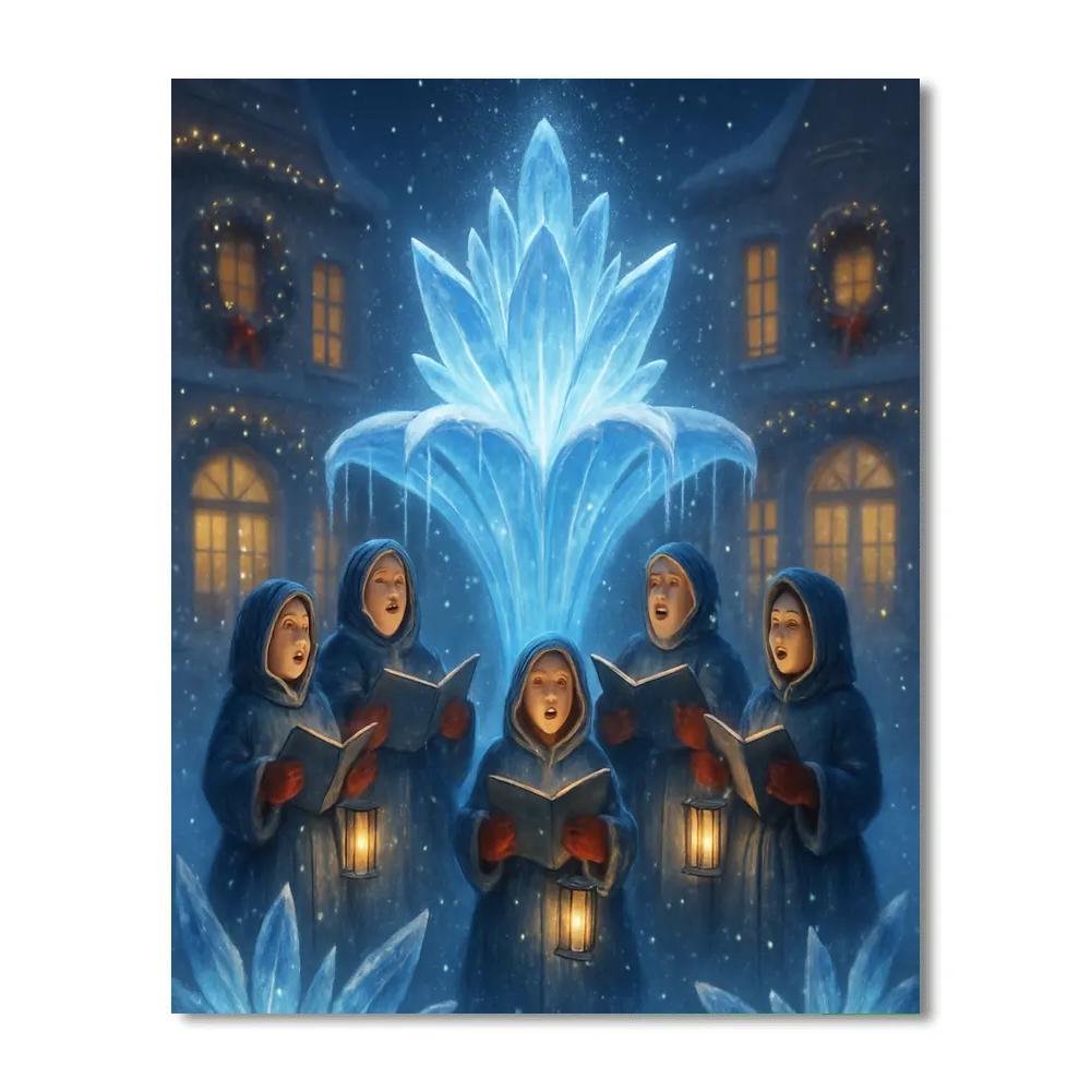Crystal Choir Fountain Numbered painting kits