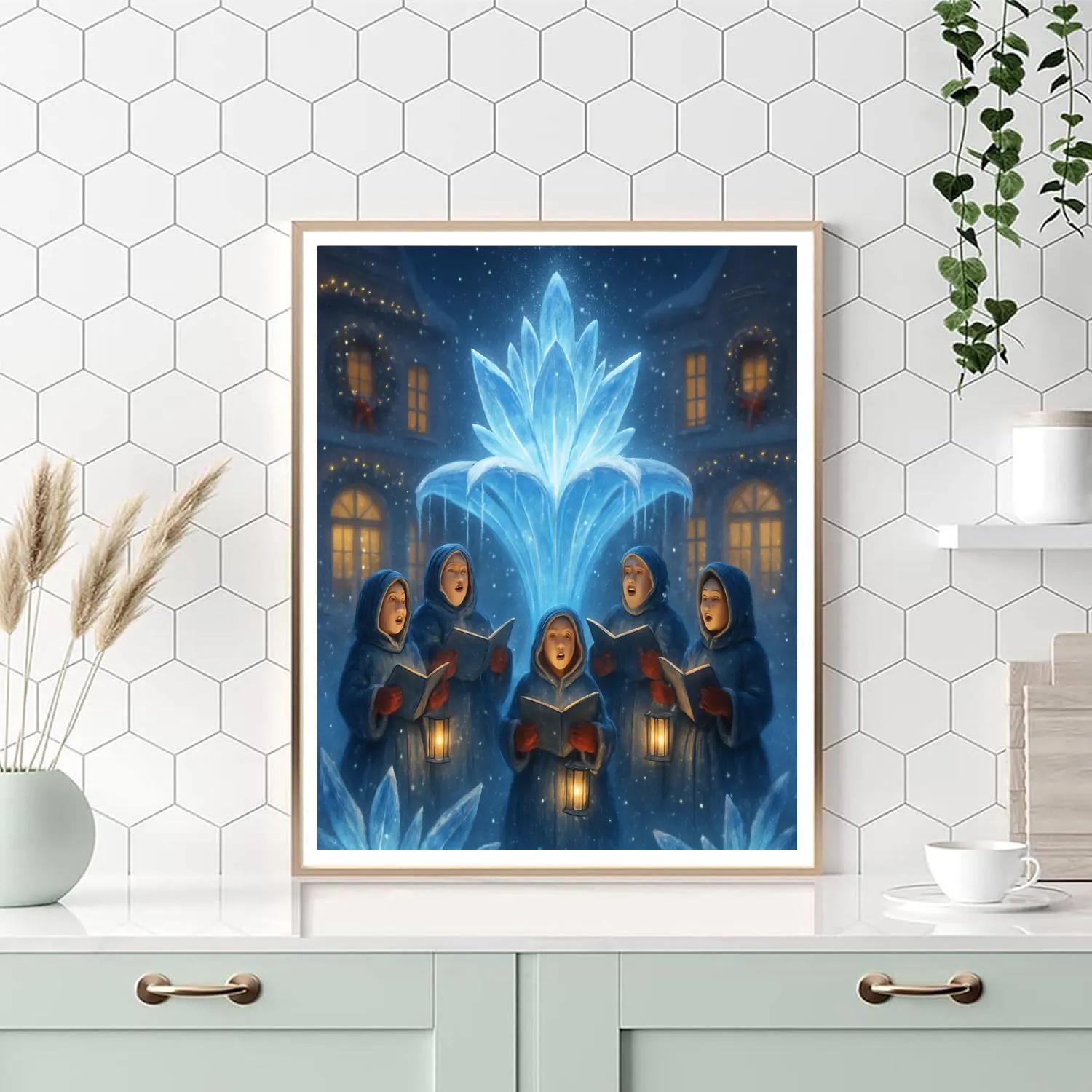 Crystal Choir Fountain Numbered painting kits