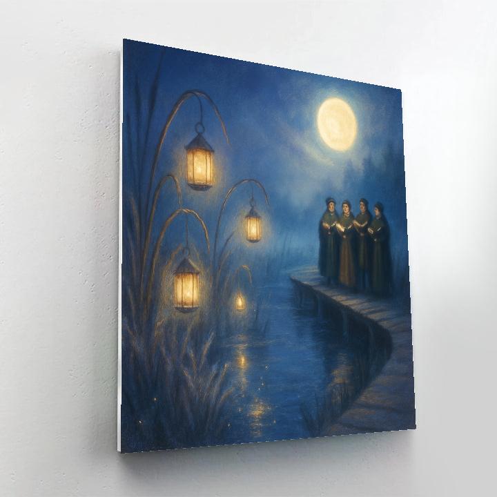 Midnight Reed Marsh Carol painting number kit