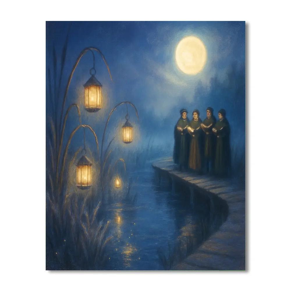 Midnight Reed Marsh Carol painting number kit