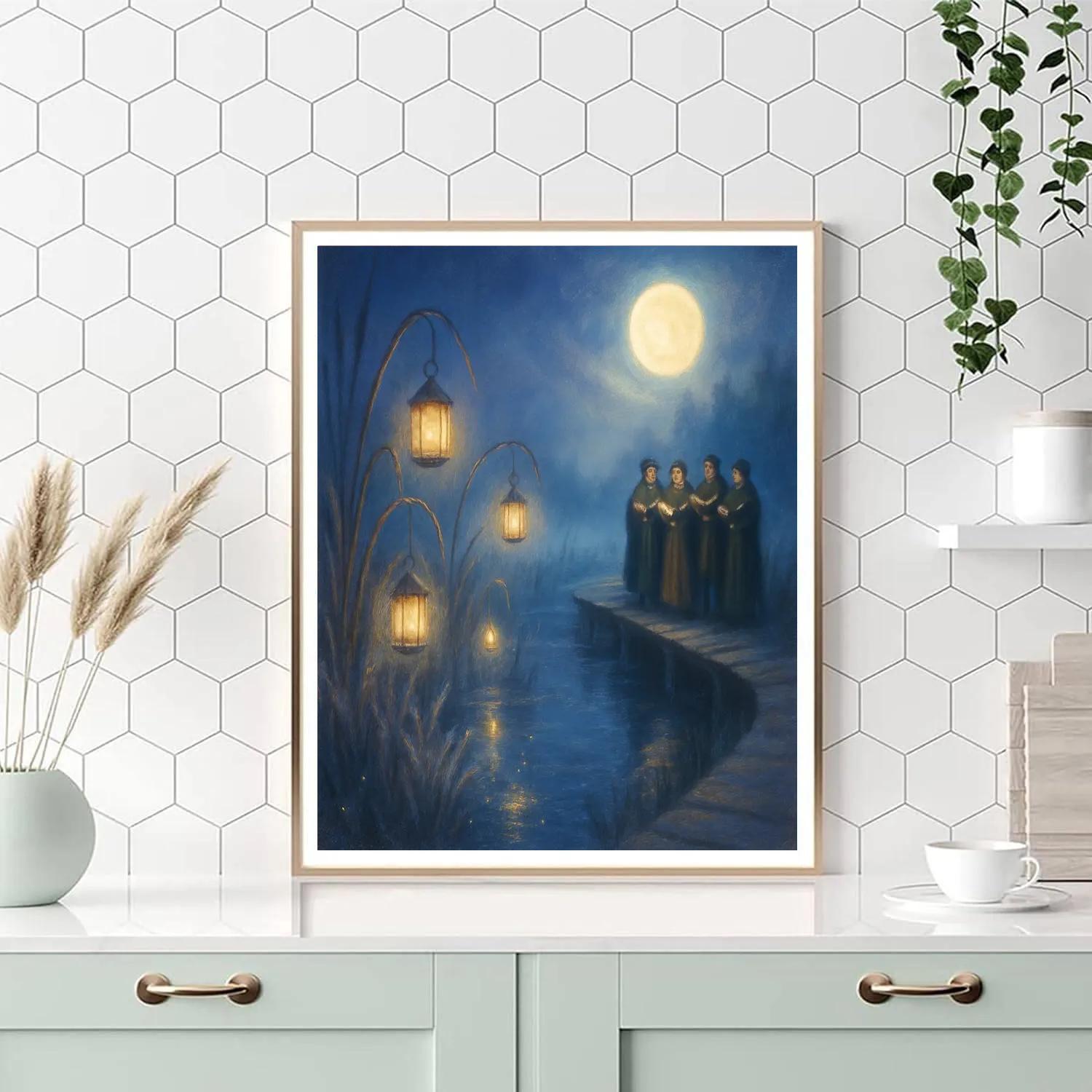 Midnight Reed Marsh Carol painting number kit