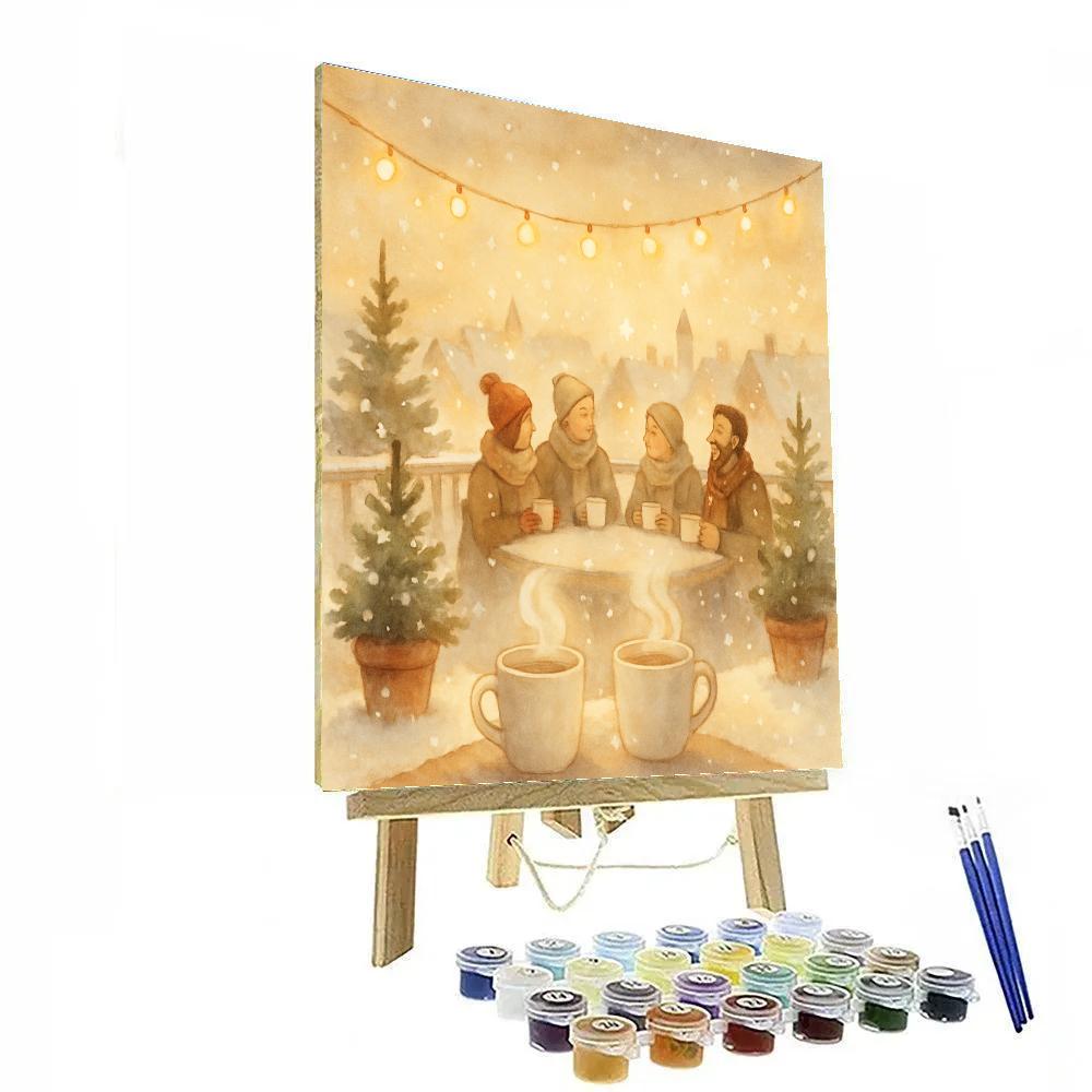 Glistening Fir Terrace Tea Paint by numbers art