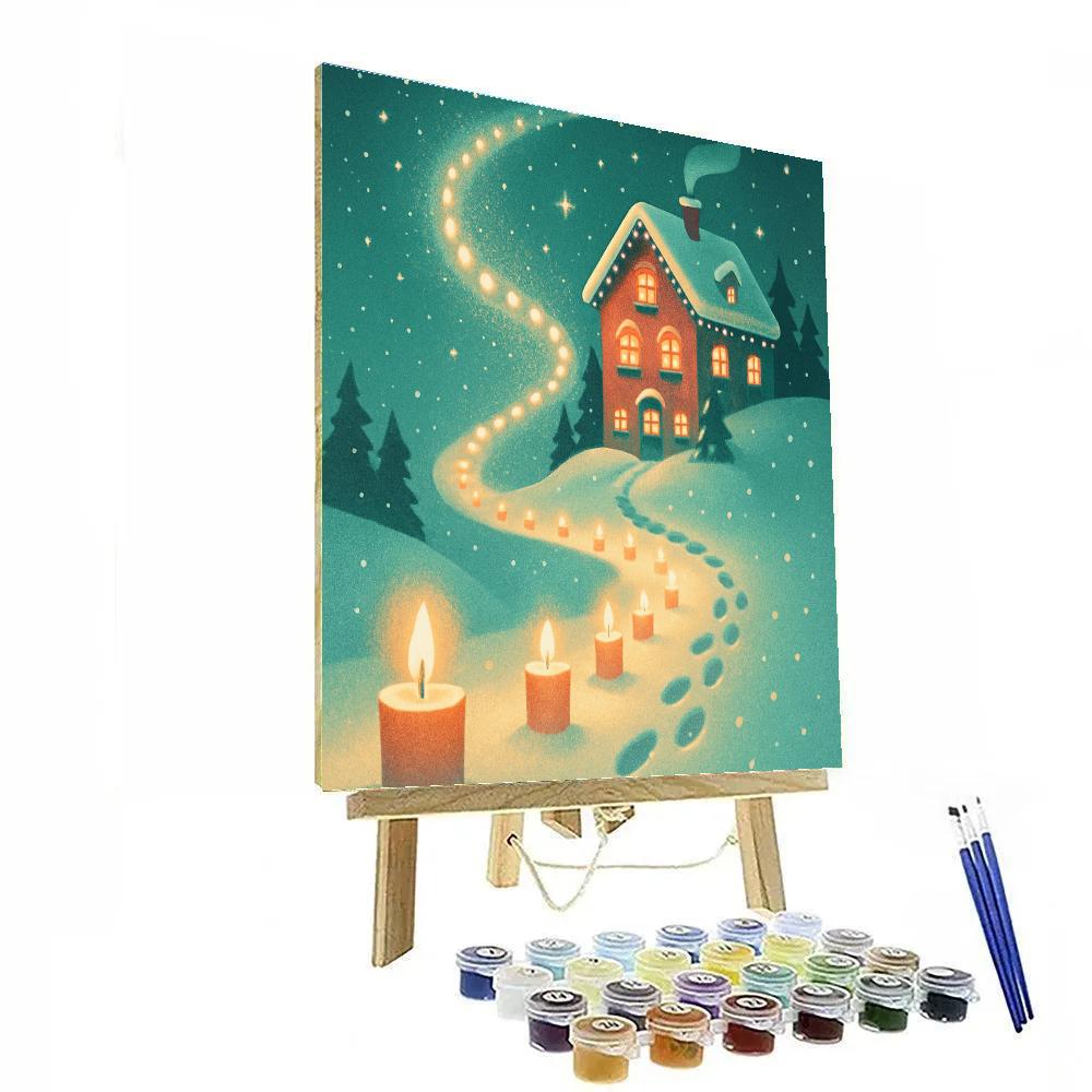 Candle Path Mountain Inn Paint by numbers art