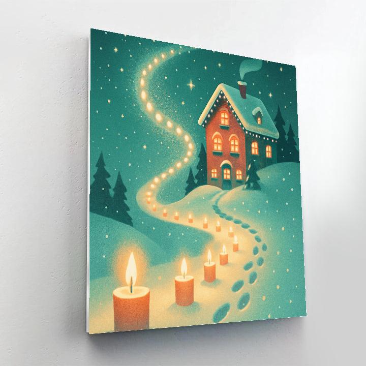 Candle Path Mountain Inn Paint by numbers art