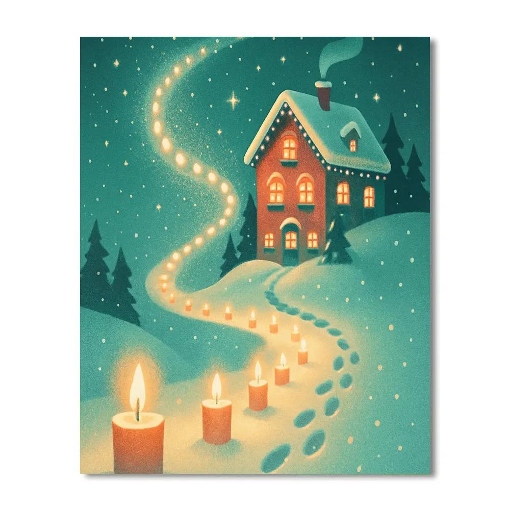 Candle Path Mountain Inn Paint by numbers art