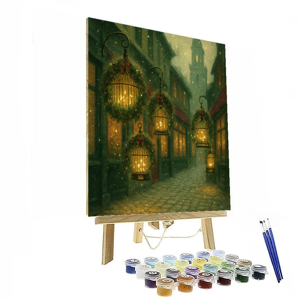 Snowy Aviary Market Lane paint by color