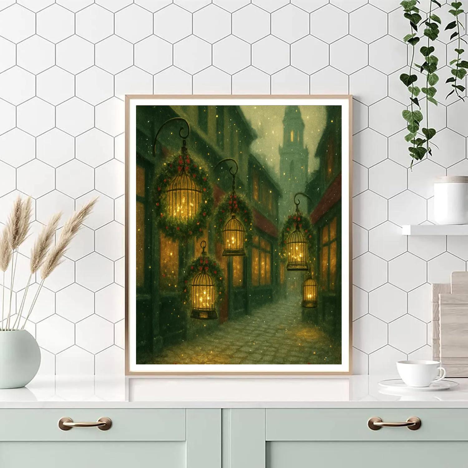 Snowy Aviary Market Lane paint by color