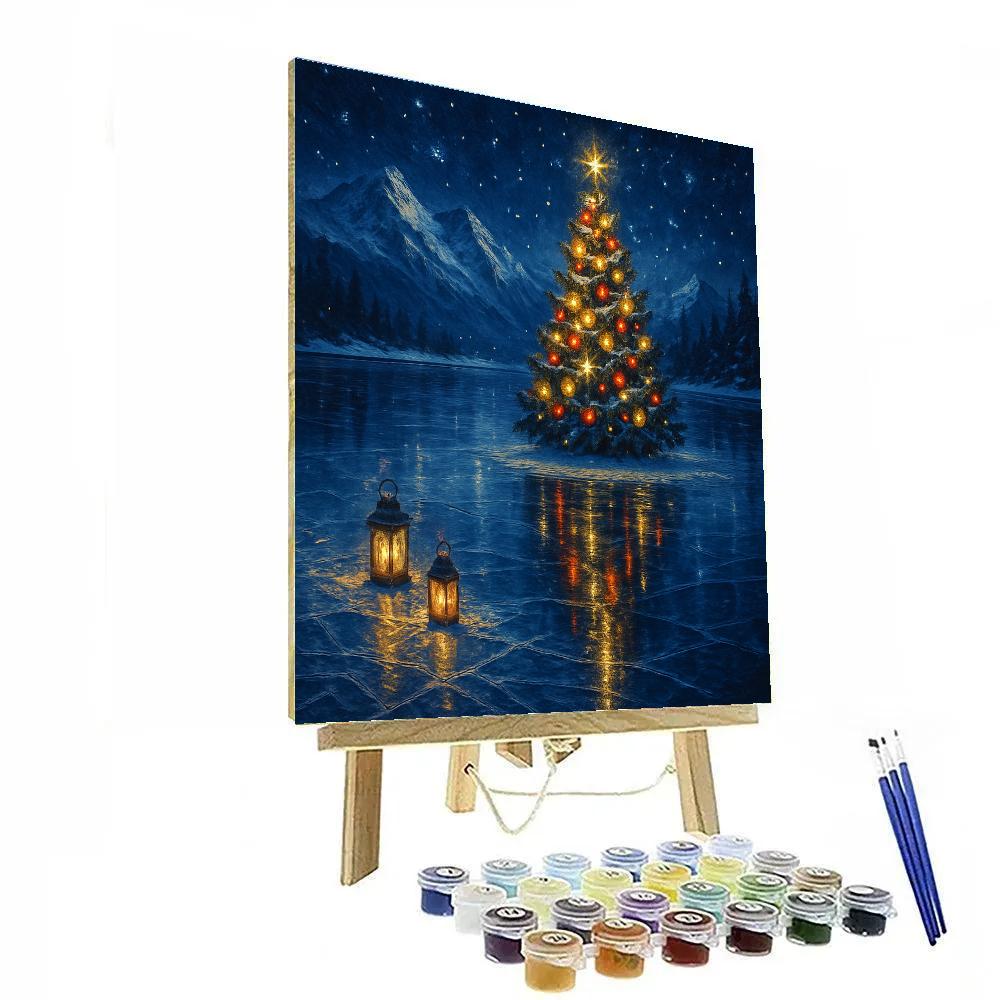 Star Mirror Alpine Lake DIY paint by numbers