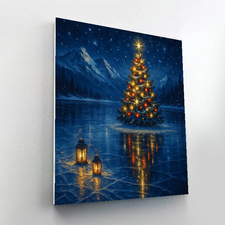 Star Mirror Alpine Lake DIY paint by numbers