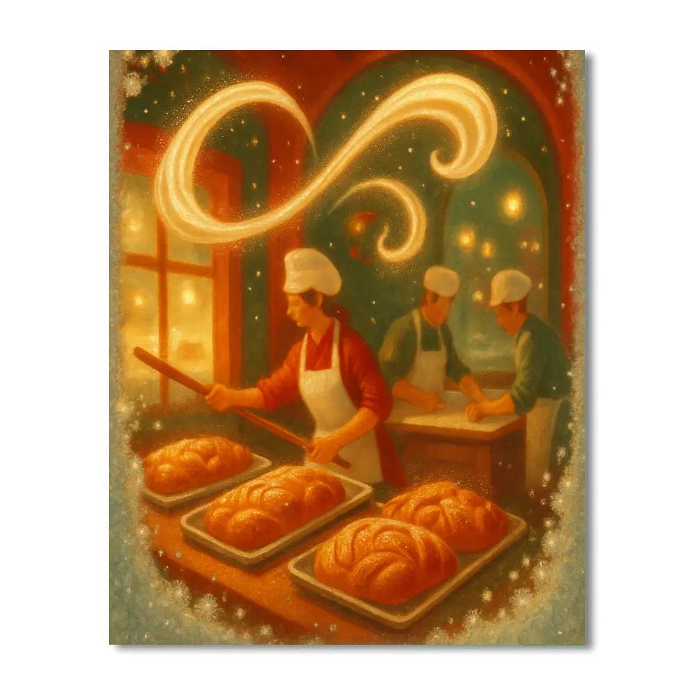 Ginger Comet Bakery Night paint by numbers