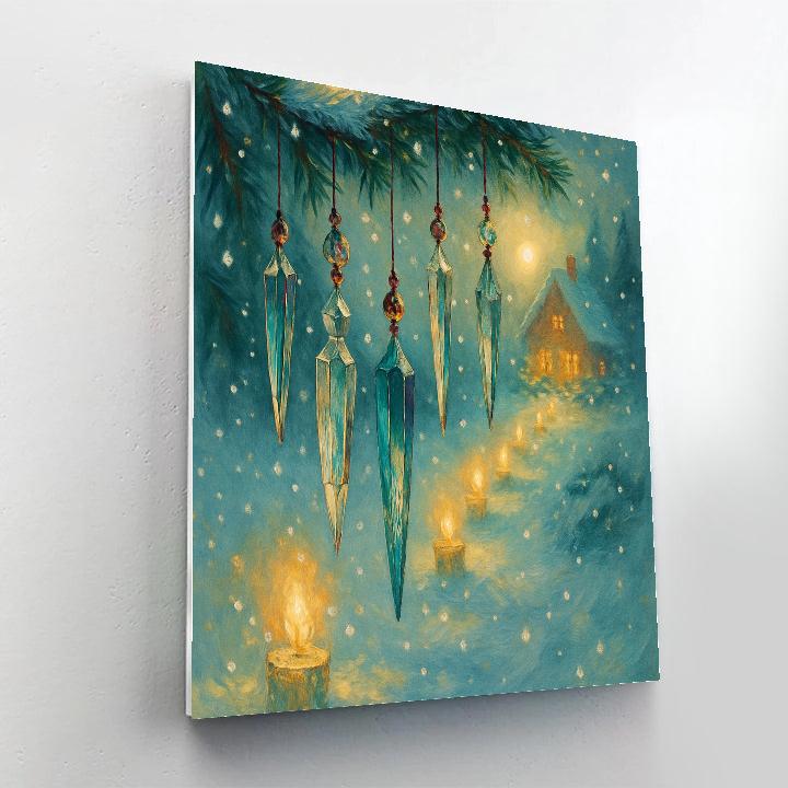Crystal Pine Chime Garden painting number kit