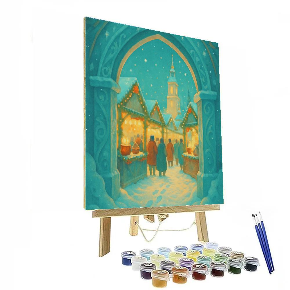 Frost Gate Winter Market DIY paint by numbers