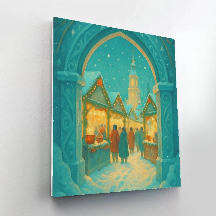 Frost Gate Winter Market DIY paint by numbers