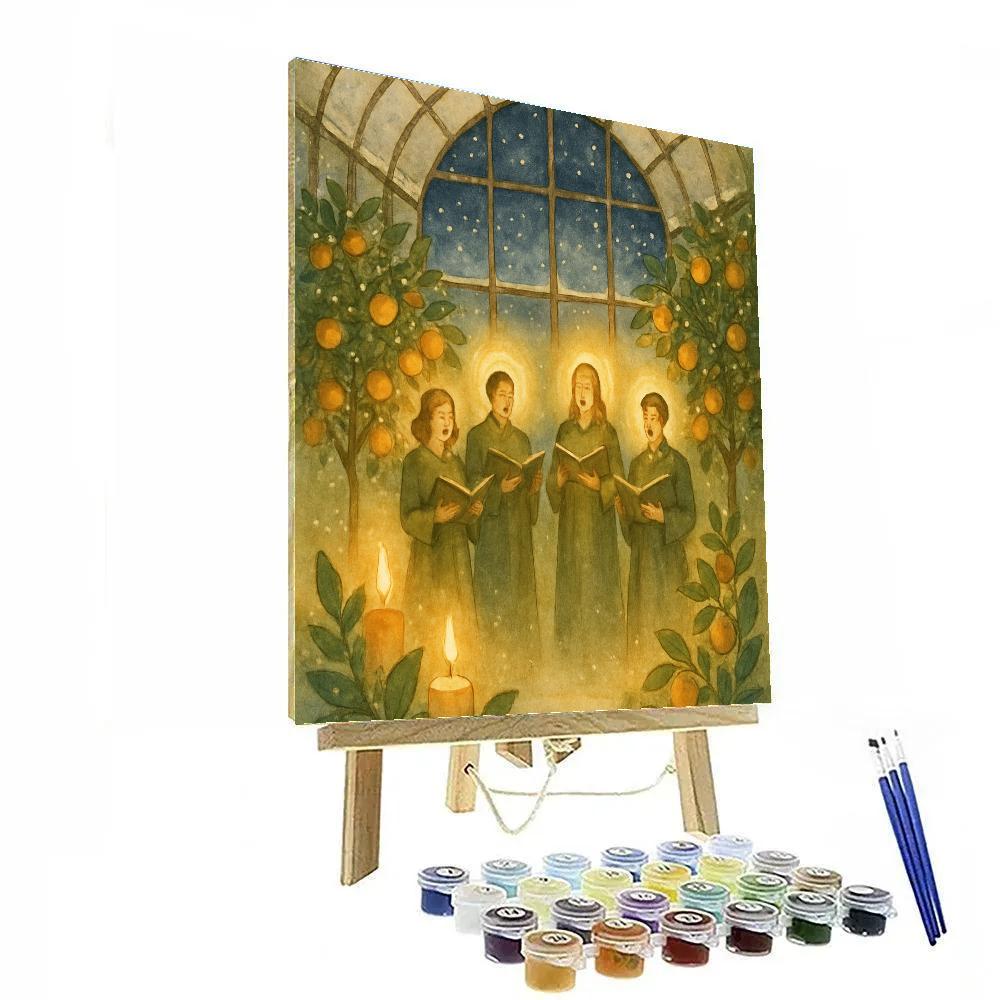 Snowbound Greenhouse Choir paint by numbers