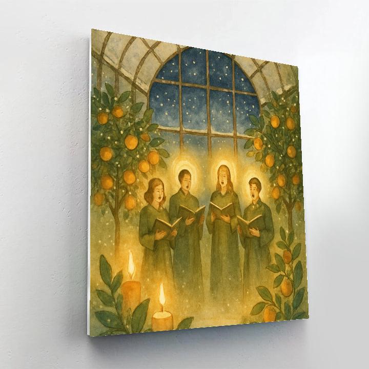 Snowbound Greenhouse Choir paint by numbers