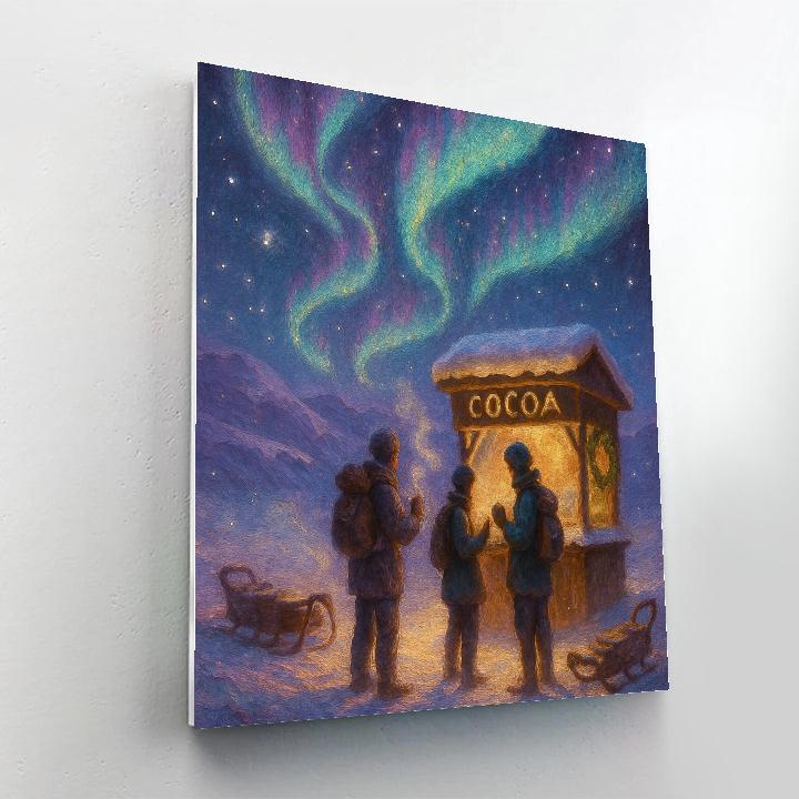 Aurora Ridge Hot Cocoa Stop Number painting