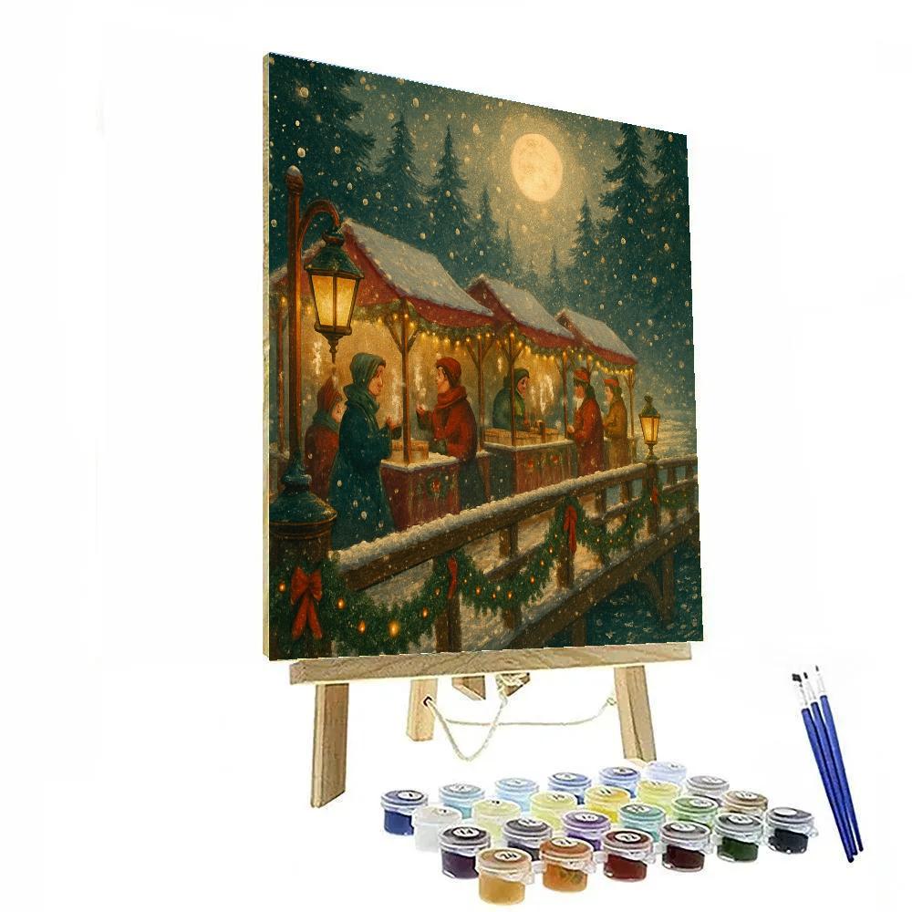 Moonlit Fir Bridge Market paint by number
