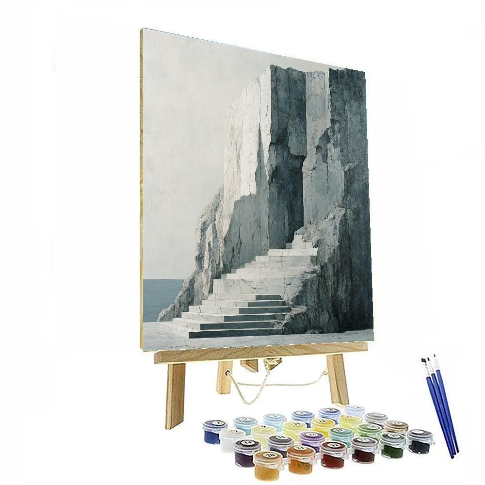 Michelangelo Inspired Galactic Cliff Paint by numbers art