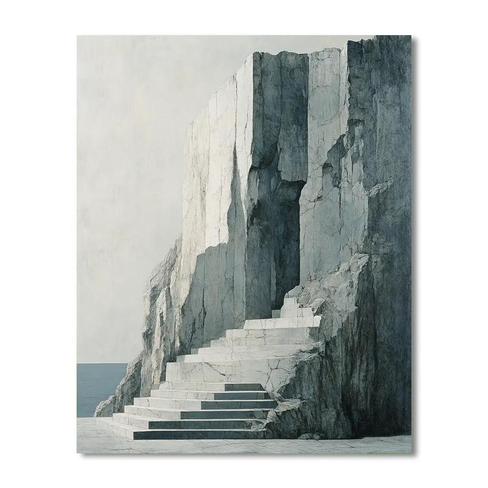 Michelangelo Inspired Galactic Cliff Paint by numbers art