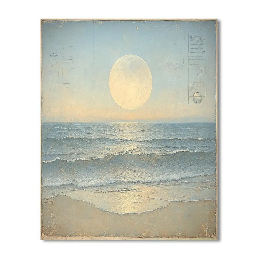 Leonardo Da Vinci Inspired Lunar Tides Painting by numbers kit