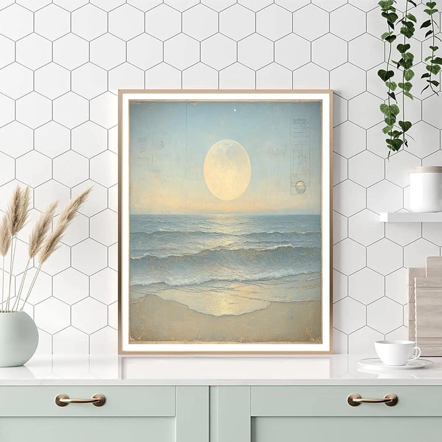 Leonardo Da Vinci Inspired Lunar Tides Painting by numbers kit