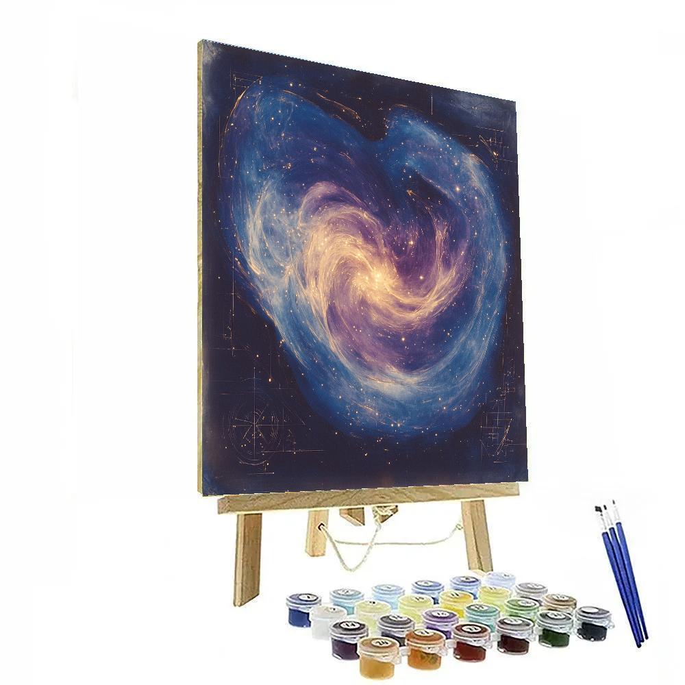 Leonardo Da Vinci Inspired Nebula Veils paint by numbers