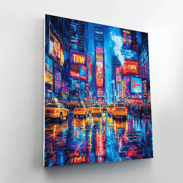 Times Square Night Lights New York City United States Painting by numbers kit