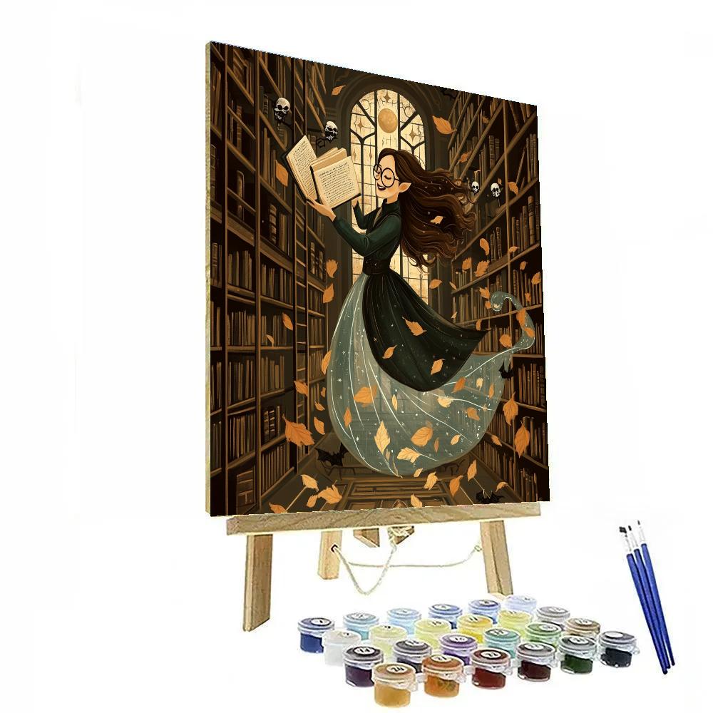 Portrait Of A Haunted Librarian Ghost Edition painting number kit
