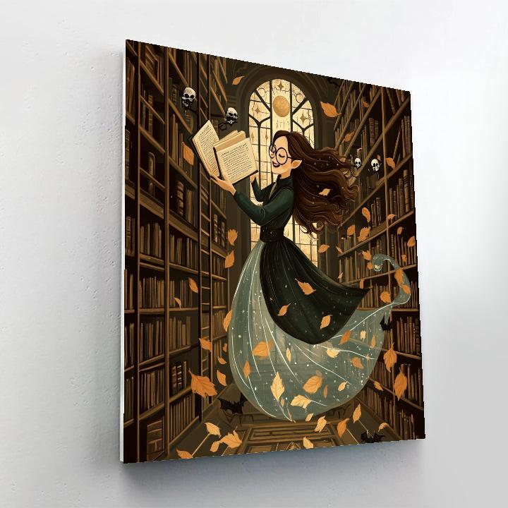 Portrait Of A Haunted Librarian Ghost Edition painting number kit