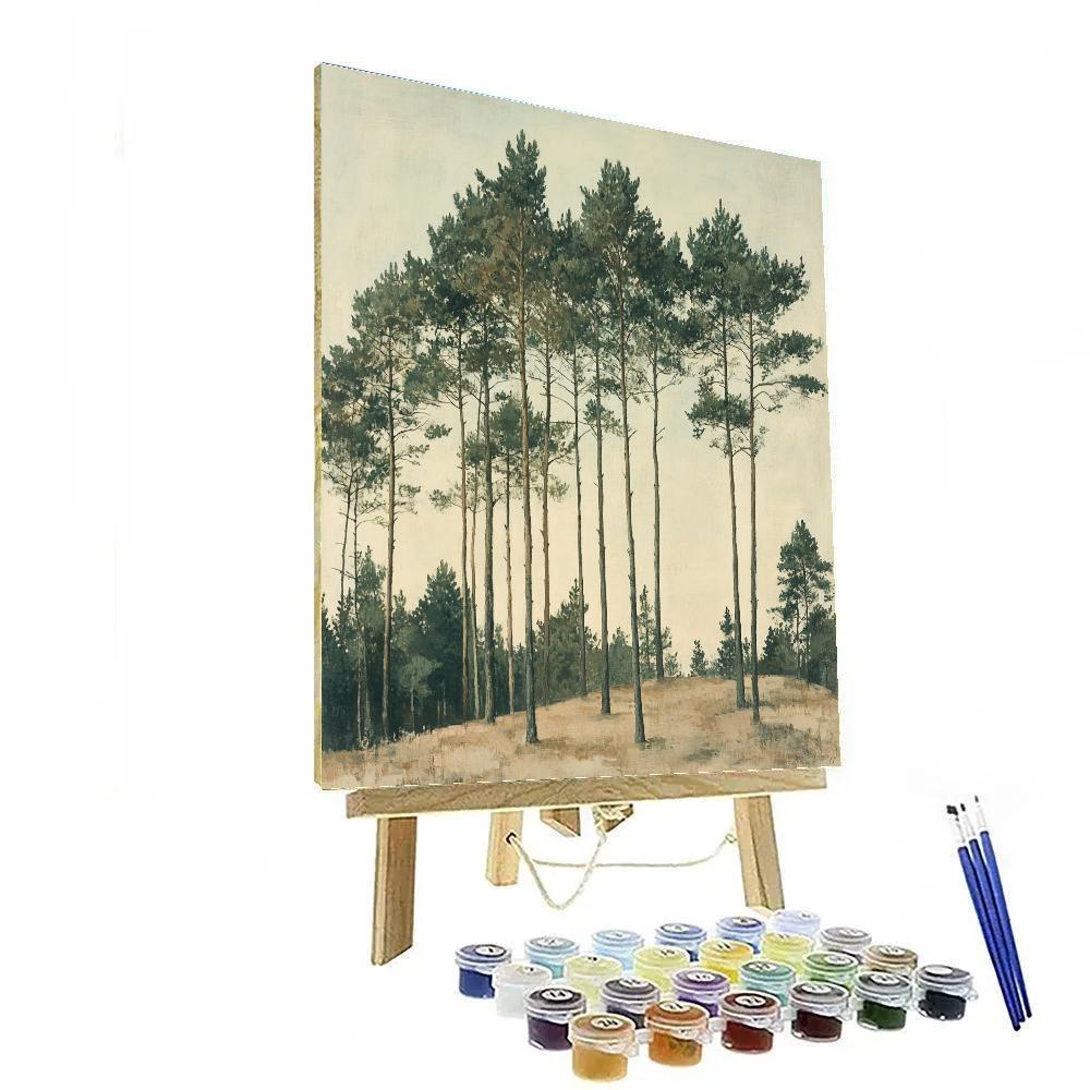 Leonardo Da Vinci Inspired Whispering Pines Painting by numbers kit