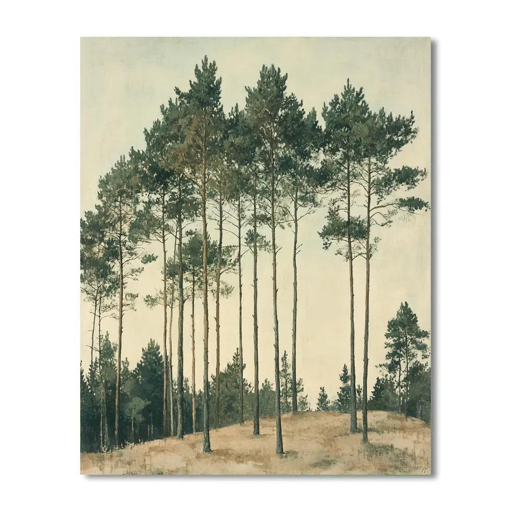 Leonardo Da Vinci Inspired Whispering Pines Painting by numbers kit
