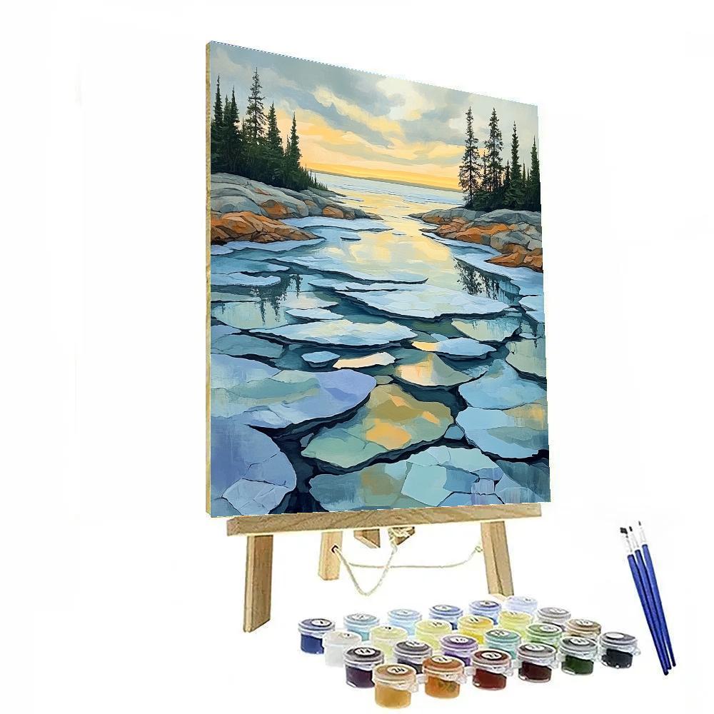 A.Y. Jackson Inspired Spring Breakup On Northern Lake painting number kit