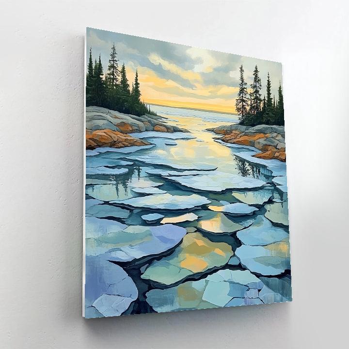 A.Y. Jackson Inspired Spring Breakup On Northern Lake painting number kit