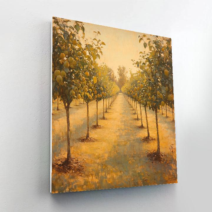 Leonardo Da Vinci Inspired Golden Orchard Light paint by numbers