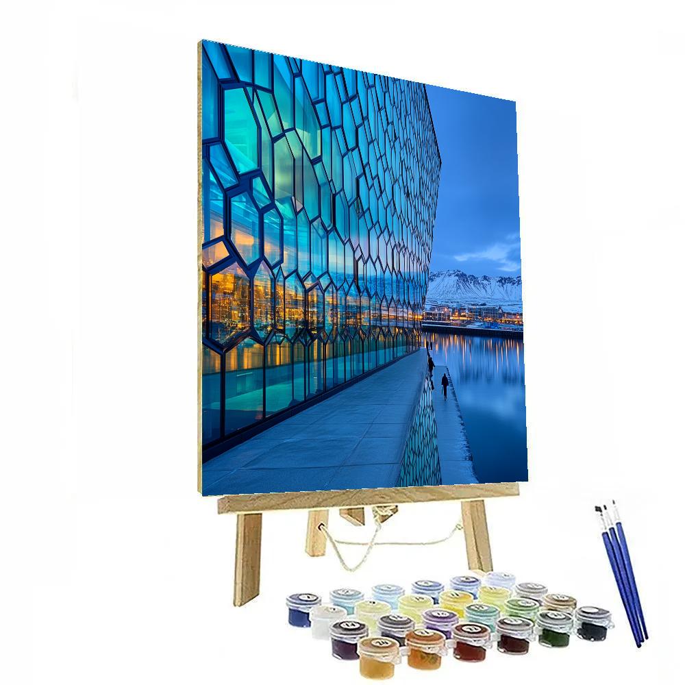 Harpa Concert Hall Waterfront Reykjavik Iceland Paint by numbers art
