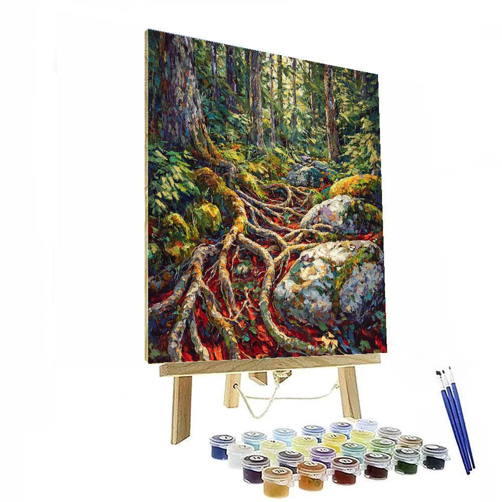 Arthur Lismer Inspired Tangled Forest Undergrowth Numbered painting kits