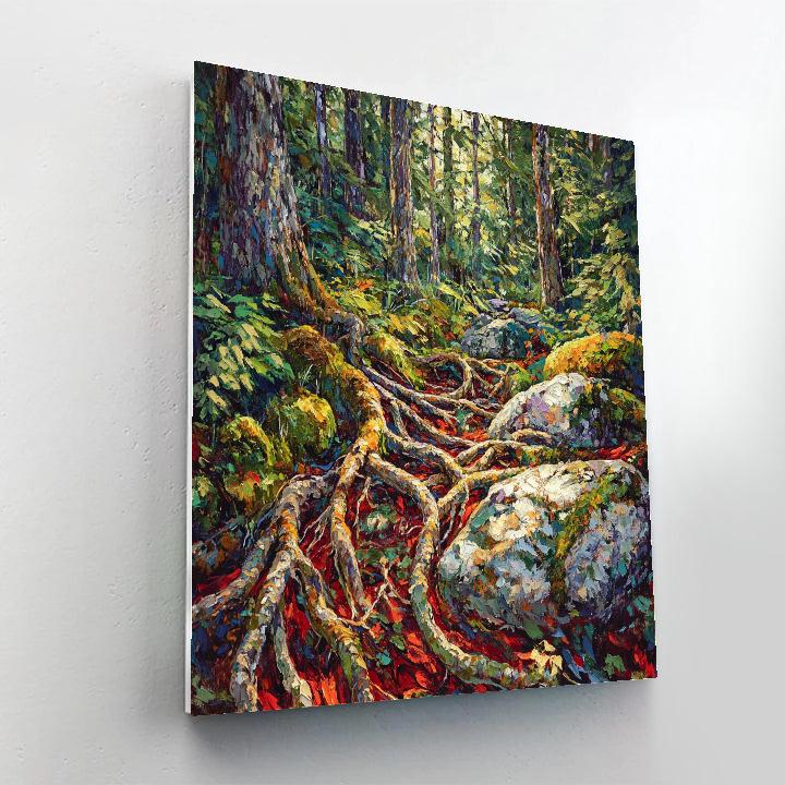 Arthur Lismer Inspired Tangled Forest Undergrowth Numbered painting kits