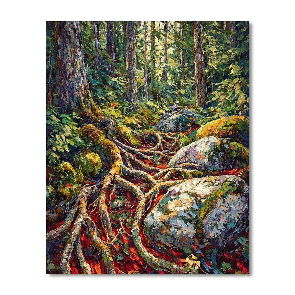 Arthur Lismer Inspired Tangled Forest Undergrowth Numbered painting kits