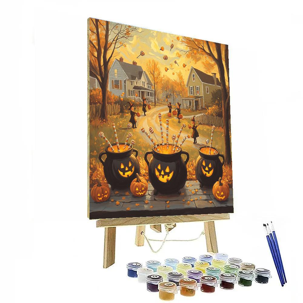 Cauldron Orchestra At The Doorstep Haunted paint by numbers