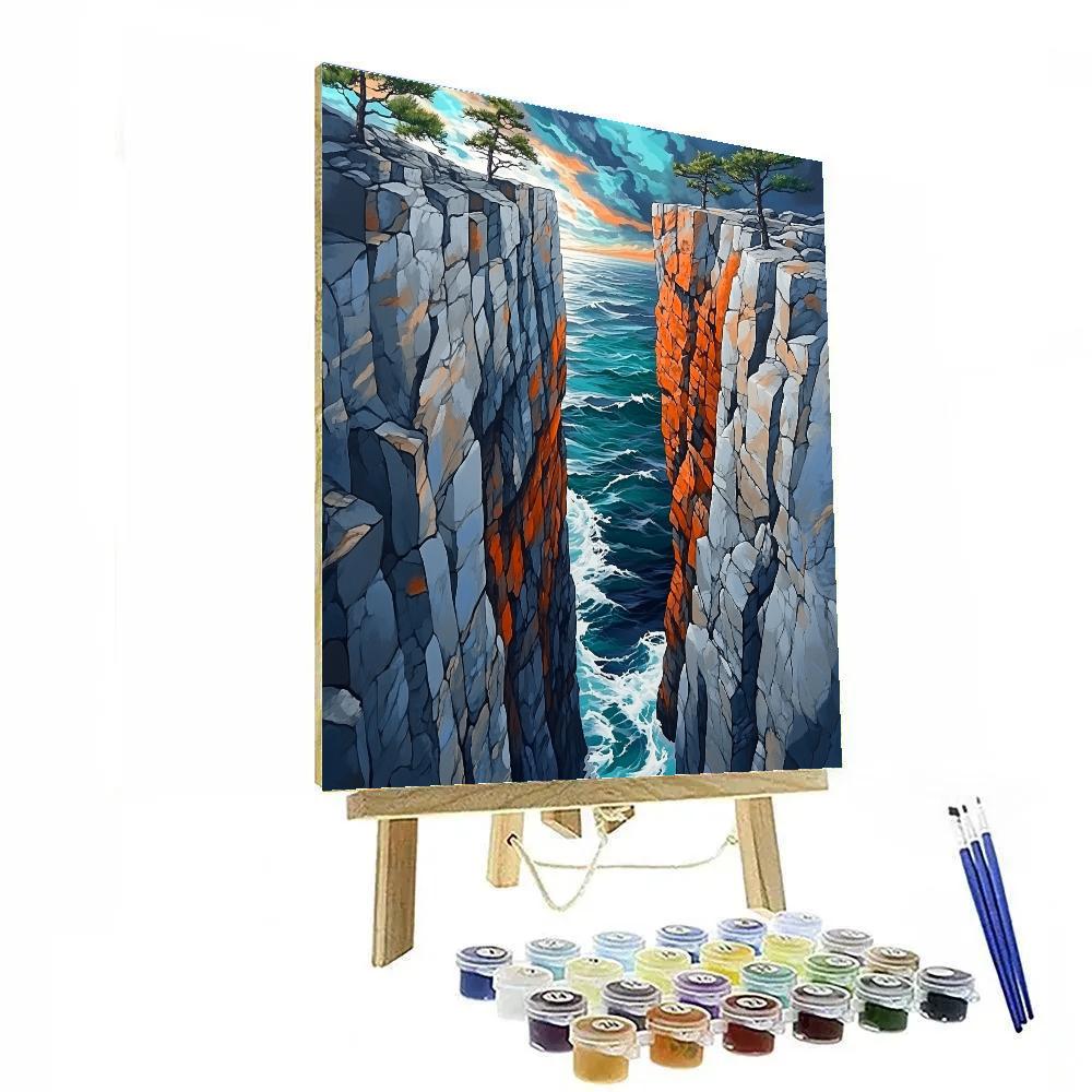 Arthur Lismer Inspired Gale Over High Rock Channel Number painting