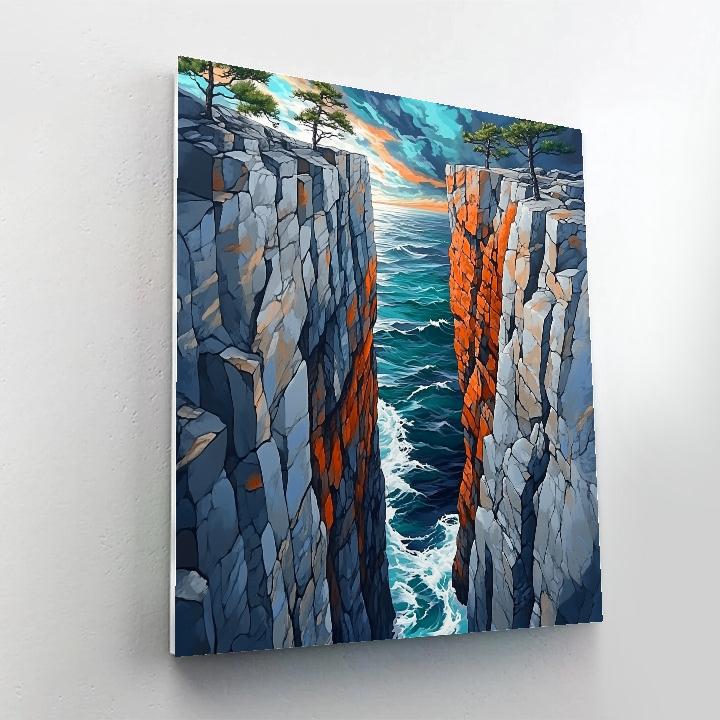 Arthur Lismer Inspired Gale Over High Rock Channel Number painting
