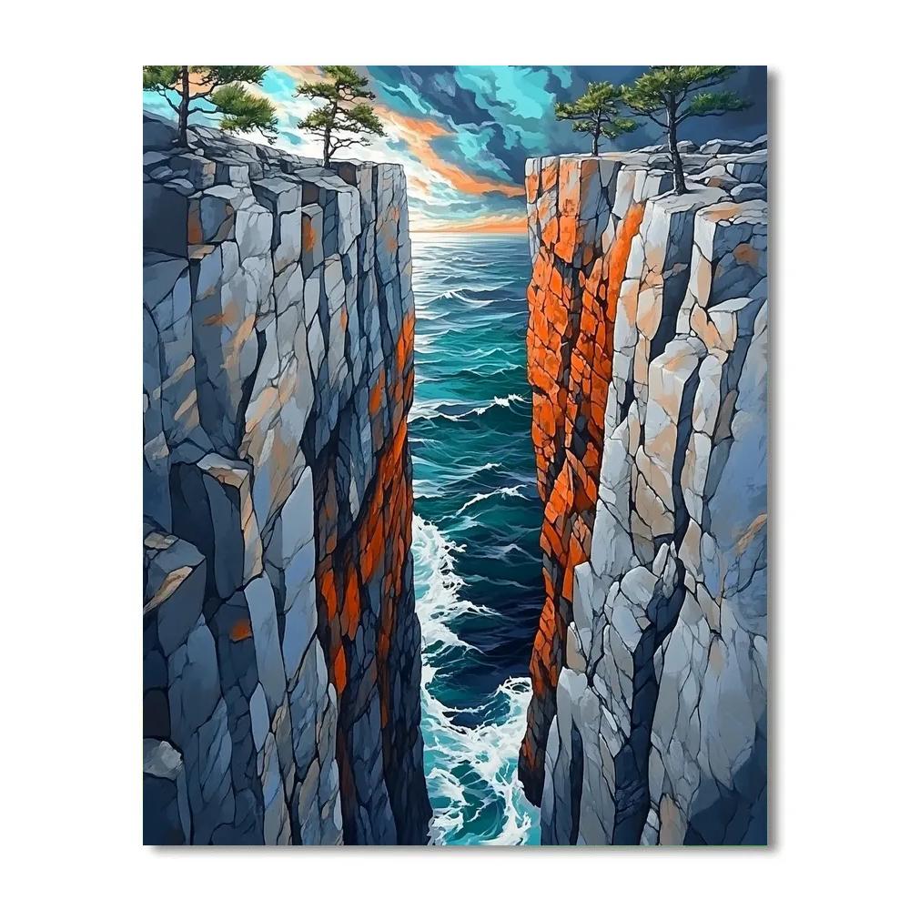 Arthur Lismer Inspired Gale Over High Rock Channel Number painting