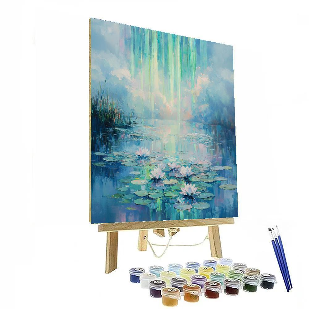 Monet Inspired Aurora Over Water Lilies Painting by numbers kit
